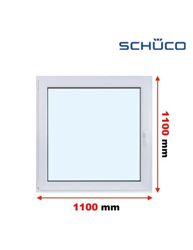 Kunststofffenster PVC Fenster 110 x 110 cm Dreh-Kipp Schüco LivIng 82