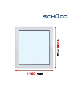Kunststofffenster PVC Fenster 110 x 120 cm Dreh-Kipp Schüco LivIng 82