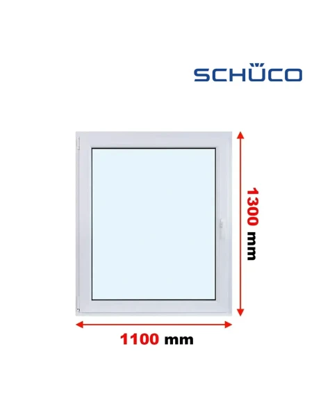 Kunststofffenster PVC Fenster 110 x 130 cm Dreh-Kipp Schüco LivIng 82