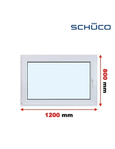 Kunststofffenster PVC Fenster 120 x 80 cm Dreh-Kipp Schüco LivIng 82