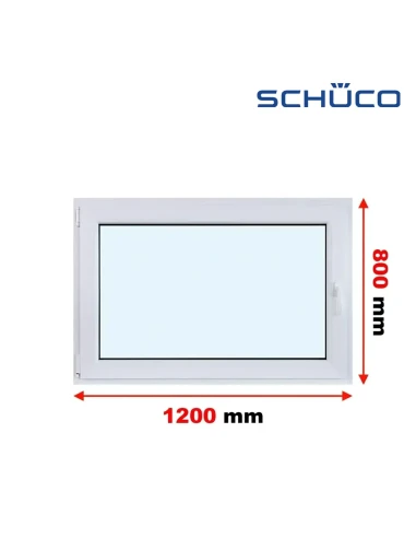 Kunststofffenster PVC Fenster 120 x 80 cm Dreh-Kipp Schüco LivIng 82
