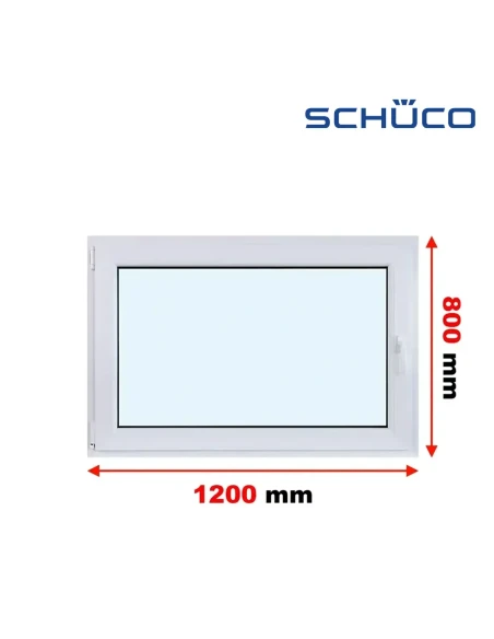 Kunststofffenster PVC Fenster 120 x 80 cm Dreh-Kipp Schüco LivIng 82