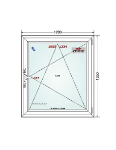 Kunststofffenster PVC Fenster 120 x 135 cm Dreh-Kipp Schüco LivIng 82 2