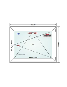 Kunststofffenster PVC Fenster 130 x 100 cm Dreh-Kipp Schüco LivIng 82 2