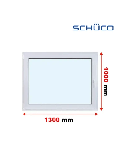 Kunststofffenster PVC Fenster 130 x 100 cm Dreh-Kipp Schüco LivIng 82