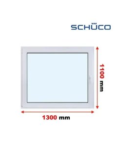 Kunststofffenster PVC Fenster 130 x 110 cm Dreh-Kipp Schüco LivIng 82
