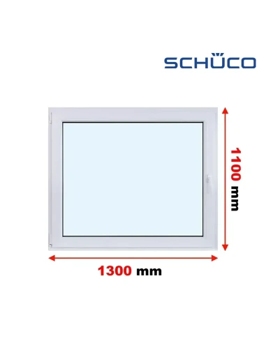 Kunststofffenster PVC Fenster 130 x 110 cm Dreh-Kipp Schüco LivIng 82