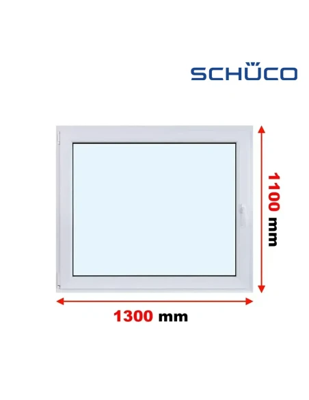 Kunststofffenster PVC Fenster 130 x 110 cm Dreh-Kipp Schüco LivIng 82