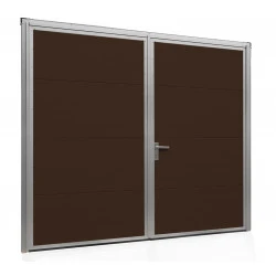 Aluminium Garagentor Zweiflügelig mit Paneel - 230 cm x 212,5 cm