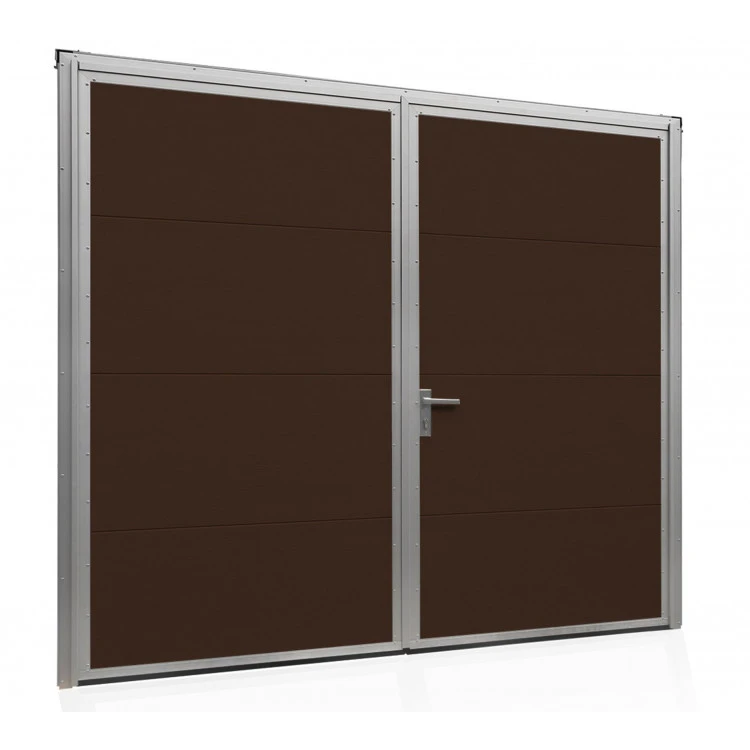 Aluminium Garagentor Zweiflügelig mit Paneel - 230 cm x 212,5 cm