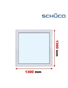 Kunststofffenster PVC Fenster 130 x 130 cm Dreh-Kipp Schüco LivIng 82