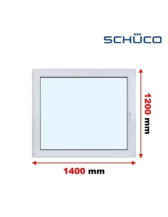 Kunststofffenster PVC Fenster 140 x 120 cm Dreh-Kipp Schüco LivIng 82