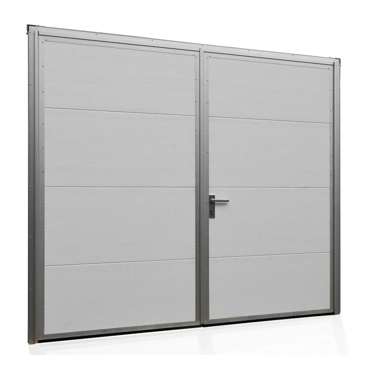 Aluminium Garagentor Zweiflügelig mit Paneel - 250 cm x 200 cm