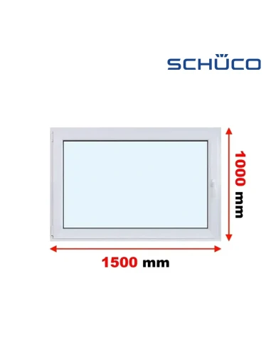 Kunststofffenster PVC Fenster 150 x 100 cm Dreh-Kipp Schüco LivIng 82