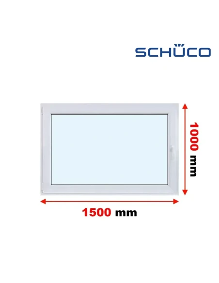Kunststofffenster PVC Fenster 150 x 100 cm Dreh-Kipp Schüco LivIng 82