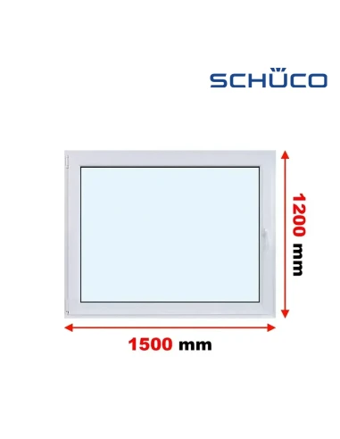 Kunststofffenster PVC Fenster 150 x 120 cm Dreh-Kipp Schüco LivIng 82