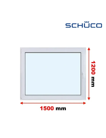 Kunststofffenster PVC Fenster 150 x 120 cm Dreh-Kipp Schüco LivIng 82