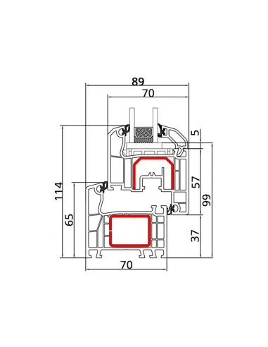 Kunststofffenster PVC Fenster 60 x 40 cm KIPP Aluplast Ideal 4000