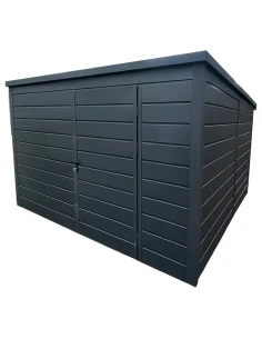 Metall Gerätehaus Geräteschuppen Gartenhaus 3x3 m - Anthrazit