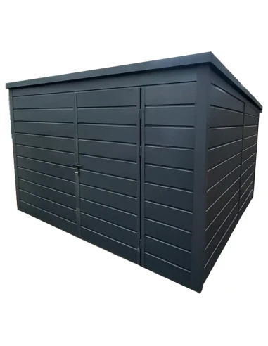 Metall Gerätehaus Geräteschuppen Gartenhaus 3x3 m - Anthrazit