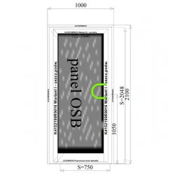 Aluminium Türen mit Platte OSB 1000 x 2100 mm MB-45 2