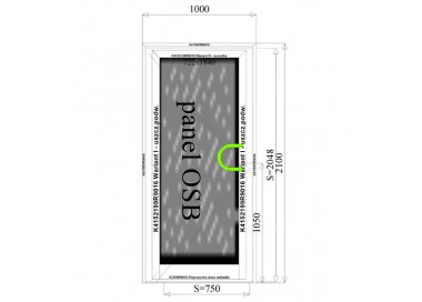 Aluminium Türen mit Platte OSB 1000 x 2100 mm MB-45