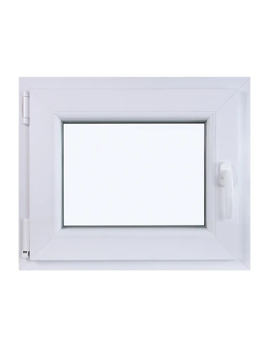 Kunststofffenster DREH/KIPP 600 x 500 mm Zweifachverglasung Weiß - SOFORT VERFÜGBAR