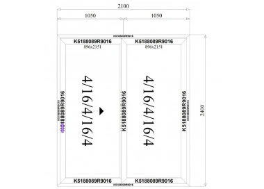 Aluminium Hebe-Schiebetüren 2100 x 2400 mm MB-77HS