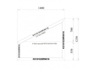 Aluminium Fenster 1400 x 1250 mm MB 79N