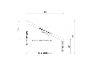 Aluminium Fenster 1400 x 1250 mm
