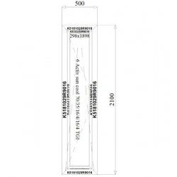Aluminium Dreh-kipp Fenster 500 x 2100 mm MB 79N 2