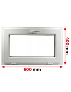 Kunststofffenster PVC Fenster 60 x 40 cm KIPP Aluplast Ideal 4000