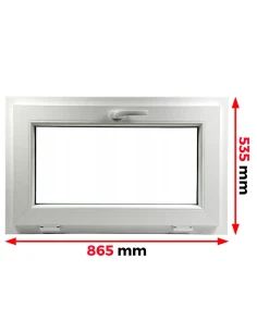 Kunststofffenster PVC Fenster 86,5 x 53,5 cm KIPP Aluplast Ideal 4000