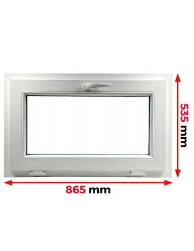 Kunststofffenster PVC Fenster 86,5 x 53,5 cm KIPP Aluplast Ideal 4000