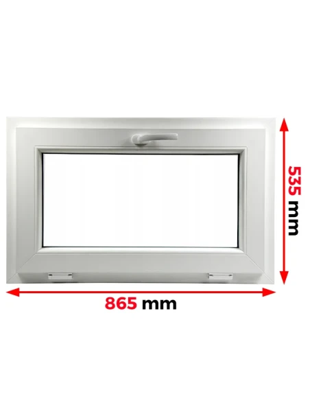 Kunststofffenster PVC Fenster 86,5 x 53,5 cm KIPP Aluplast Ideal 4000