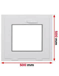 Kunststofffenster PVC Fenster 86,5 x 83,5 cm KIPP Aluplast Ideal 4000