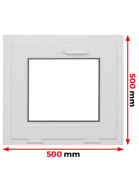 Kunststofffenster PVC Fenster 86,5 x 83,5 cm KIPP Aluplast Ideal 4000