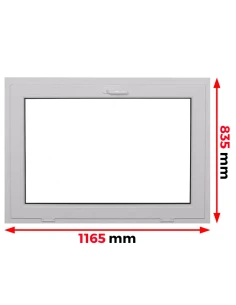 Kunststofffenster PVC Fenster 116,5 x 83,5 cm KIPP Aluplast Ideal 4000