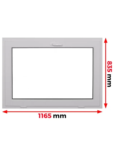 Kunststofffenster PVC Fenster 116,5 x 83,5 cm KIPP Aluplast Ideal 4000