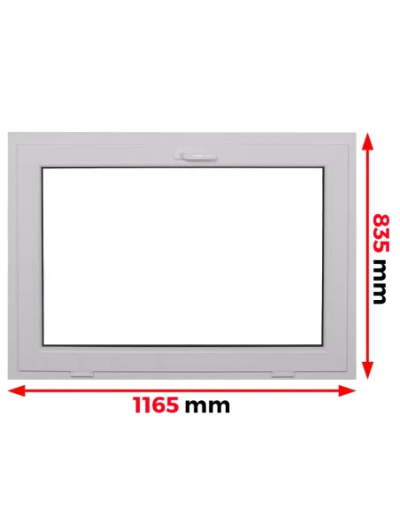 Kunststofffenster PVC Fenster 116,5 x 83,5 cm KIPP Aluplast Ideal 4000