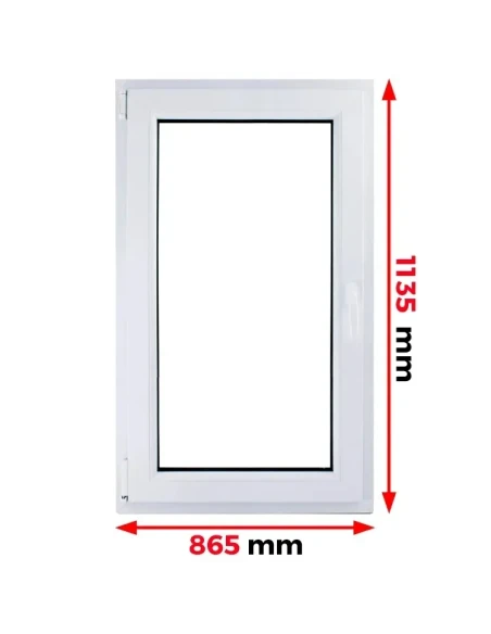 Kunststofffenster PVC Fenster 86,5 x 113,5 cm DREH/KIPP Aluplast Ideal 4000