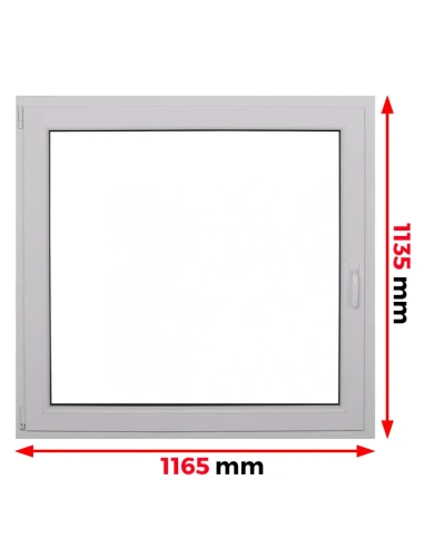 Kunststofffenster PVC Fenster 116,5 x 113,5 cm DREH/KIPP Aluplast Ideal 4000
