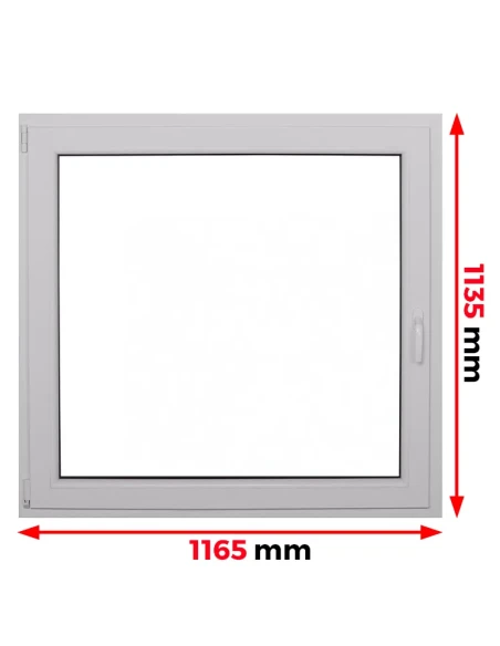 Kunststofffenster PVC Fenster 116,5 x 113,5 cm DREH/KIPP Aluplast Ideal 4000