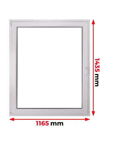 Kunststofffenster PVC Fenster 116,5 x 143,5 cm DREH/KIPP Aluplast Ideal 4000