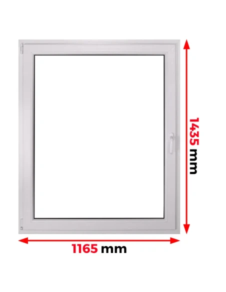 Kunststofffenster PVC Fenster 116,5 x 143,5 cm DREH/KIPP Aluplast Ideal 4000