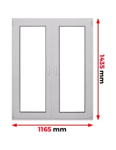Kunststofffenster PVC Fenster 116,5 x 143,5 cm DREH | DREH/KIPP Aluplast Ideal 4000
