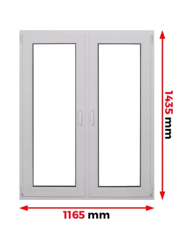 Kunststofffenster PVC Fenster 116,5 x 143,5 cm DREH | DREH/KIPP Aluplast Ideal 4000