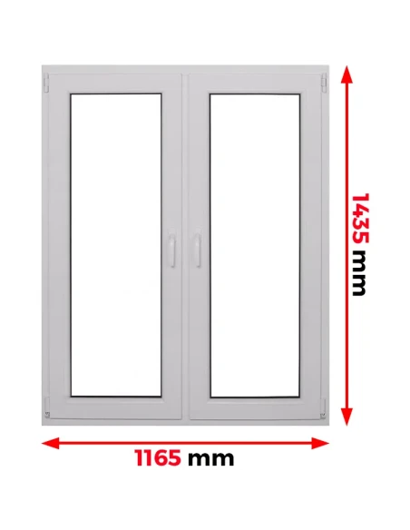 Kunststofffenster PVC Fenster 116,5 x 143,5 cm DREH | DREH/KIPP Aluplast Ideal 4000