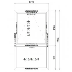 Aluminium Fenster 1270 x 2200 mm MB-79N 2
