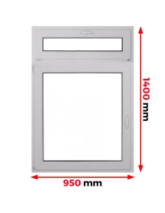 Kunststofffenster PVC Fenster 95 x 140 cm DREH|KIPP Aluplast Ideal 4000
